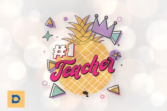 1 Teacher Back to School Summer PNG: Graphics for Print Templates
