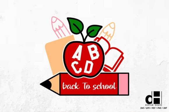 Back to School ABCD SVG PNG: Graphics for Crafts & Brand Projects