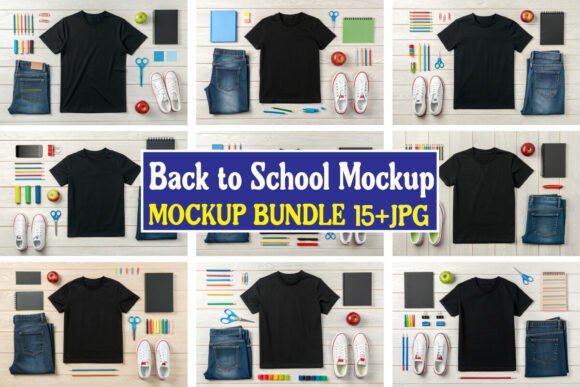 Back to School Mockup Bundle 03: Graphics & Product Mockups