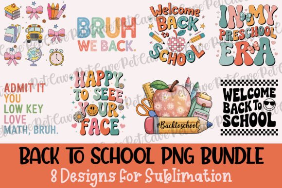 Back to School Sublimation PNG Bundle