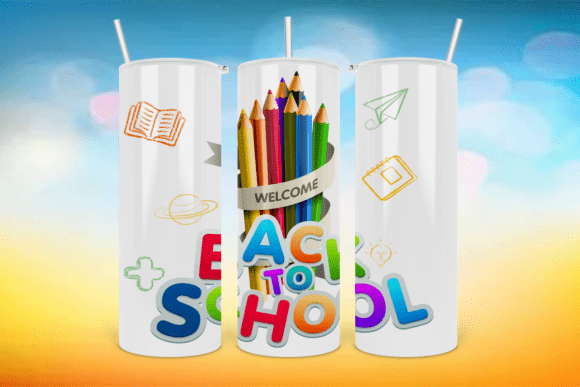 Back to School Tumbler Wrap, 20 Oz Graphics for Crafts