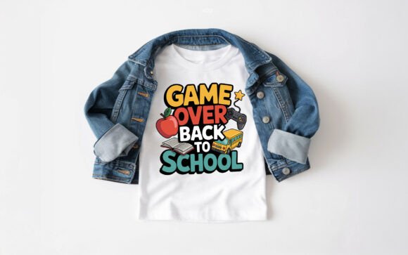 Game Over Back to School T-Shirt SVG