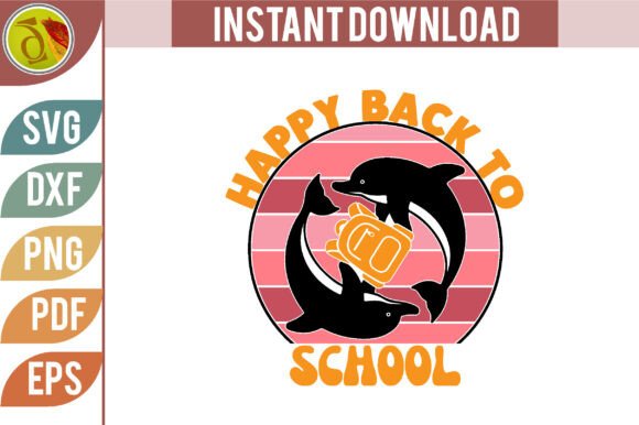 Happy Back to School Retro Design: Graphics & Crafts