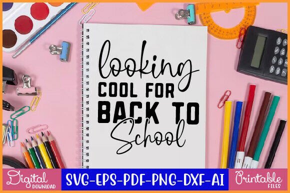 Looking Cool for Back to School PNG: Graphics for Crafts