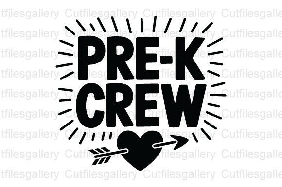 Pre-K Crew SVG: Back to School Graphics for Crafts