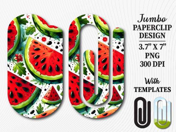 Watermelon Summer Art Jumbo Paperclip