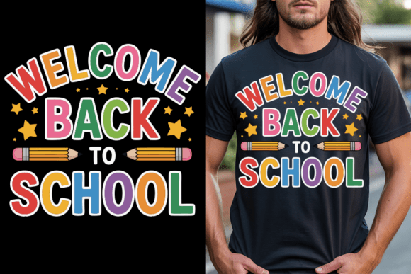 Welcome Back to School Typo Design: Graphics & T-Shirt Designs